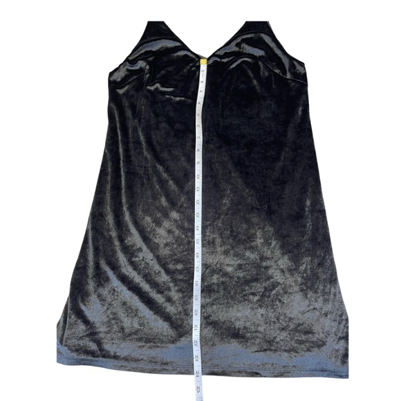 Kalani Hilliker for Alyce Paris Black Velvet Mini Slip Dress - Size Small - Picture 6 of 8